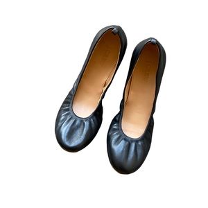 J. Crew Factory Lizzie Leather Ballet Flats